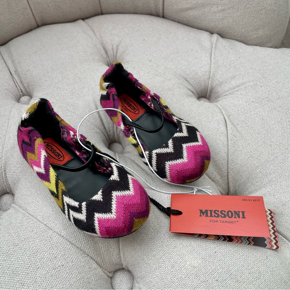 ❤️ New Missoni X Target toddler baby kids girl ballet flat shoe size 6